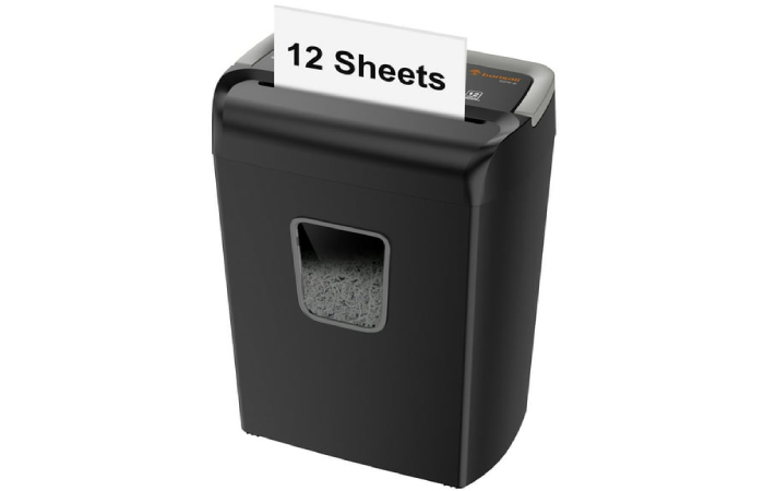 Bonsaii 12-Sheet Cross Cut Paper Shredder for Home and Office Use C279-B