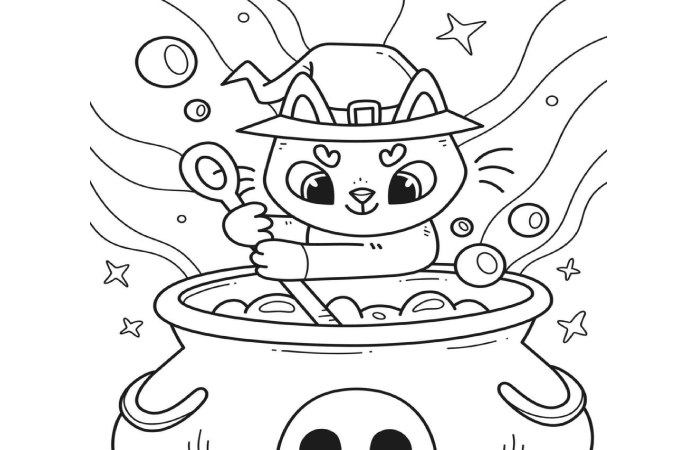 Cute Halloween Coloring Pages for Kids