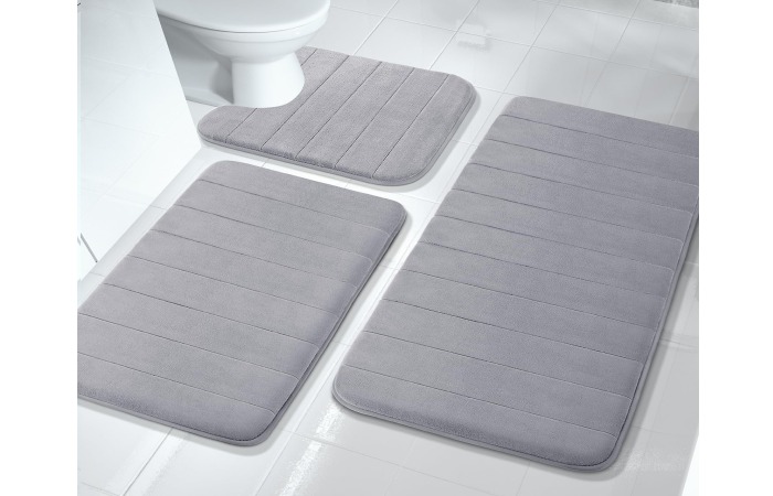 Findosom 3pcs Bathroom Rugs Set with U-Shaped Mat