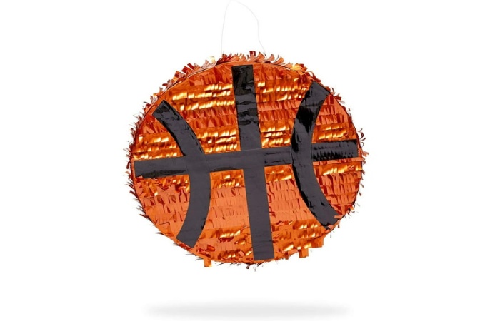 Small Basketball Pinata for Sports Birthday Party (13 x 13 x 3 Inches)